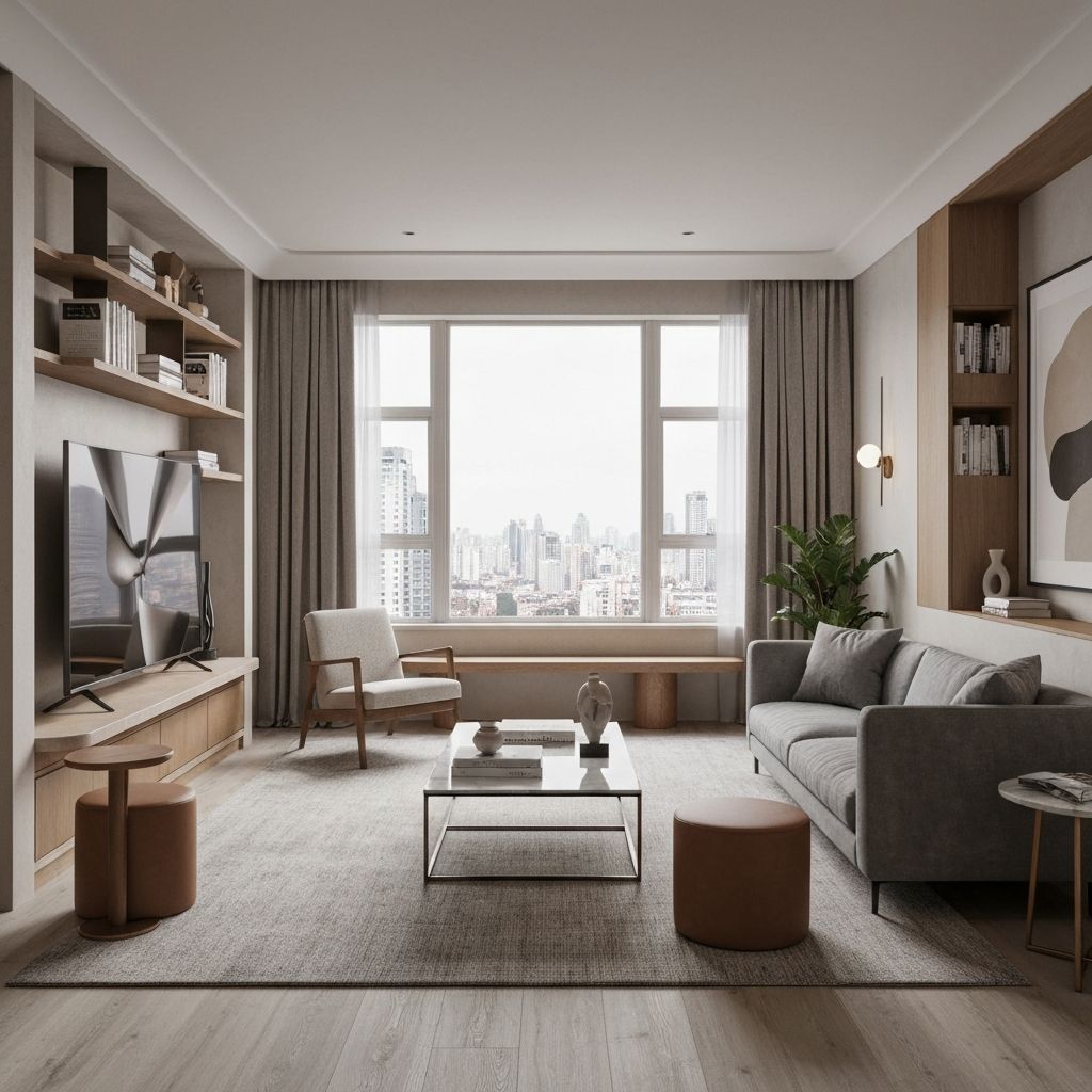 Intérieur de studio élégant avec mobilier moderne